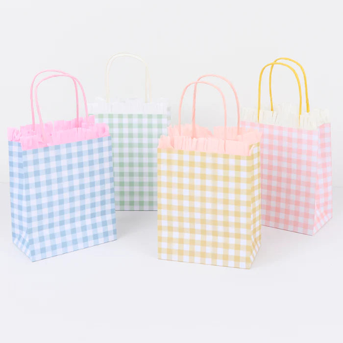 Bolsas para sorpresas - cuadrillé pastel 4 colores