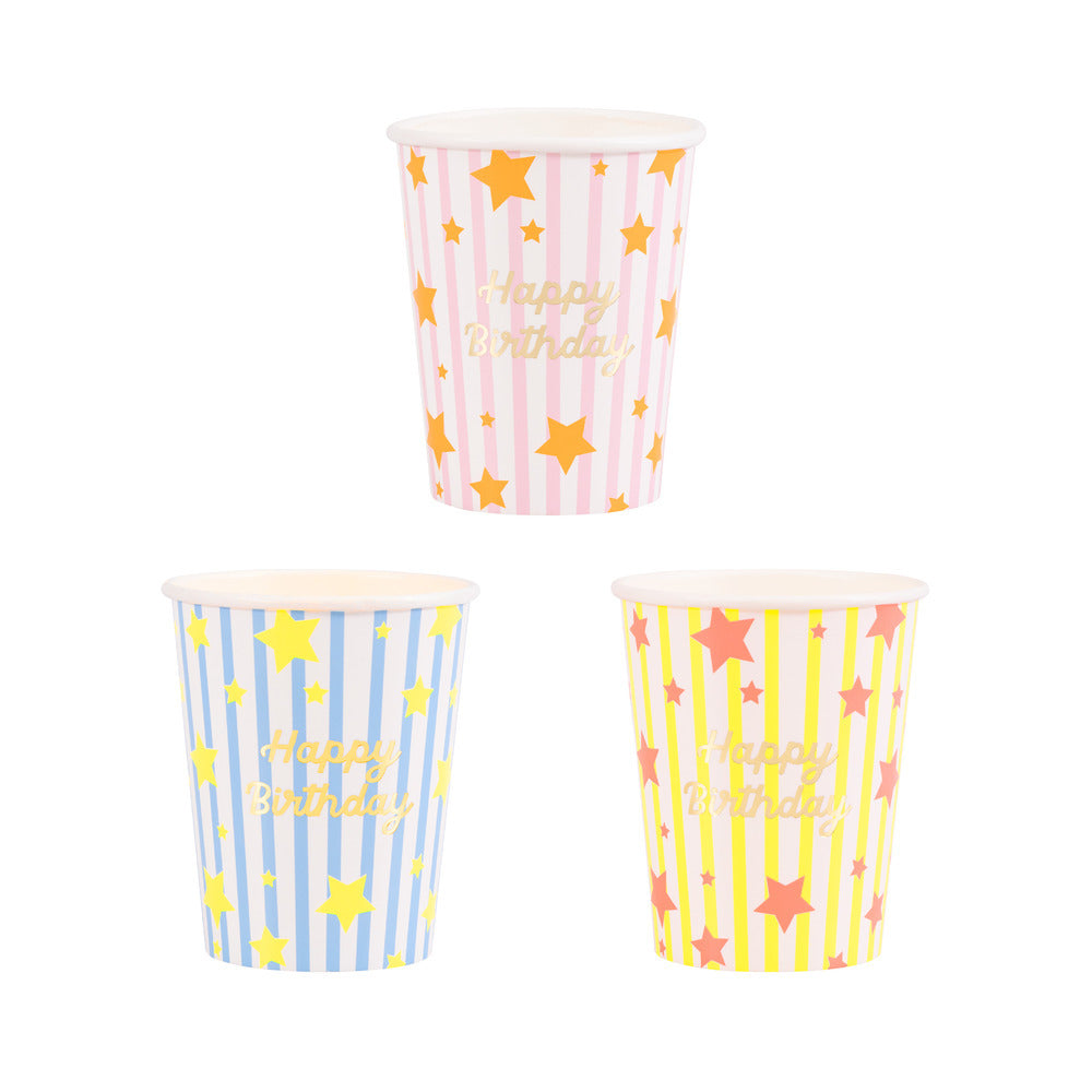 Vasos estrellas y rayas