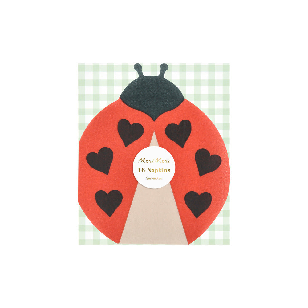 Servilleta con forma de chinita con corazones