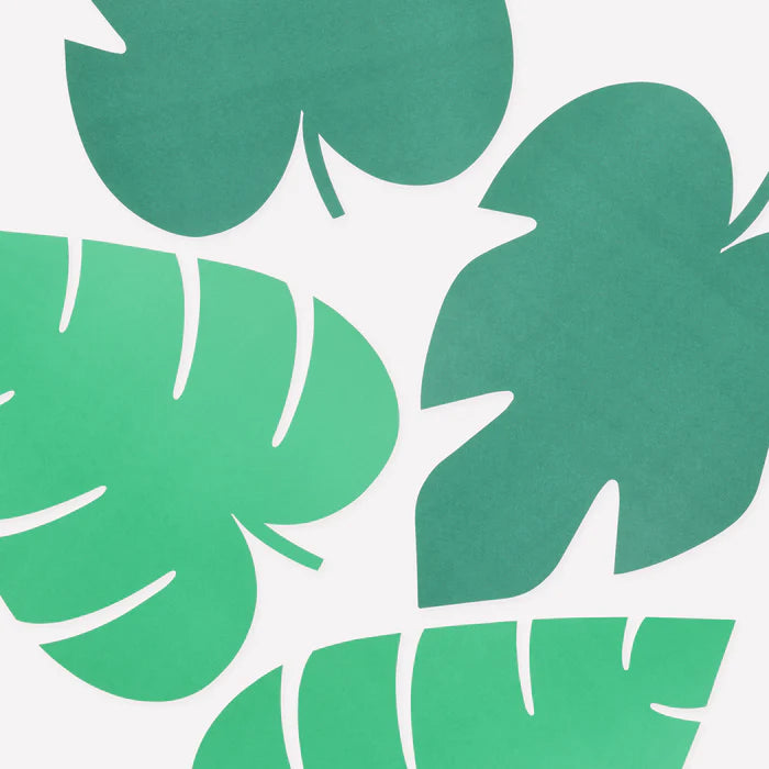 Individuales de papel - hojas tropicales