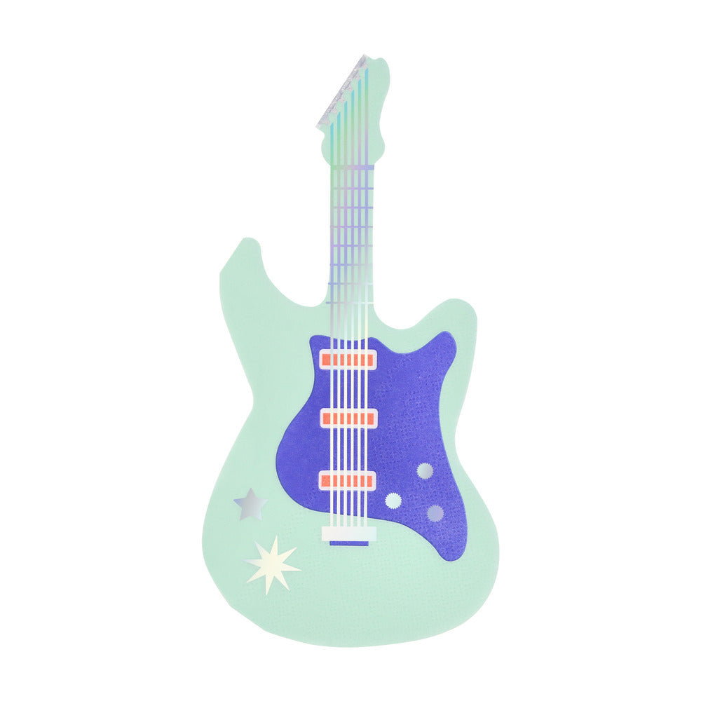 Servilletas con forma de guitarra eléctrica