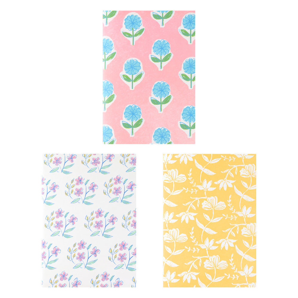 Set de 3 libretas flora - 48 hojas