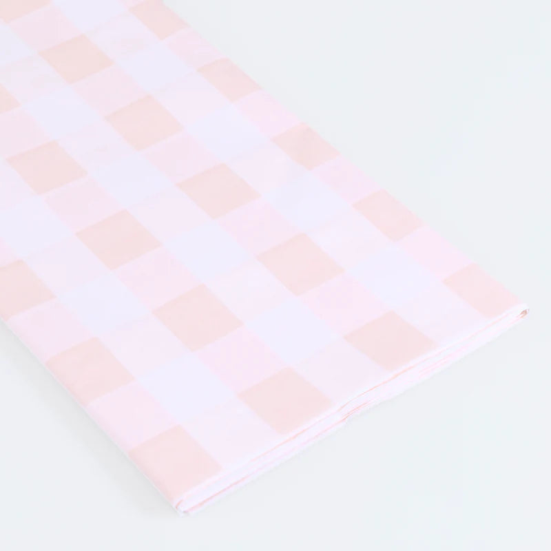 Mantel de papel - cuadrillé rosado
