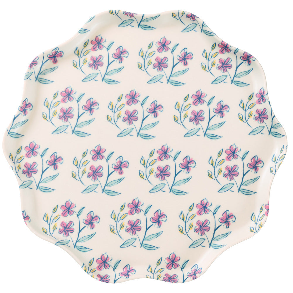 Set x 6 platos reutilizables Flora - grandes