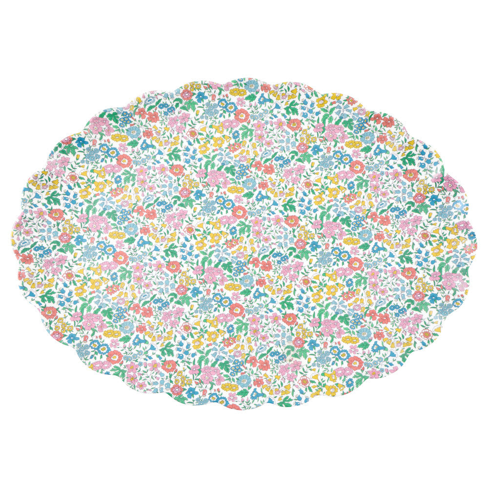 Plato ovalado reutilizable L - jardín de flores Liberty
