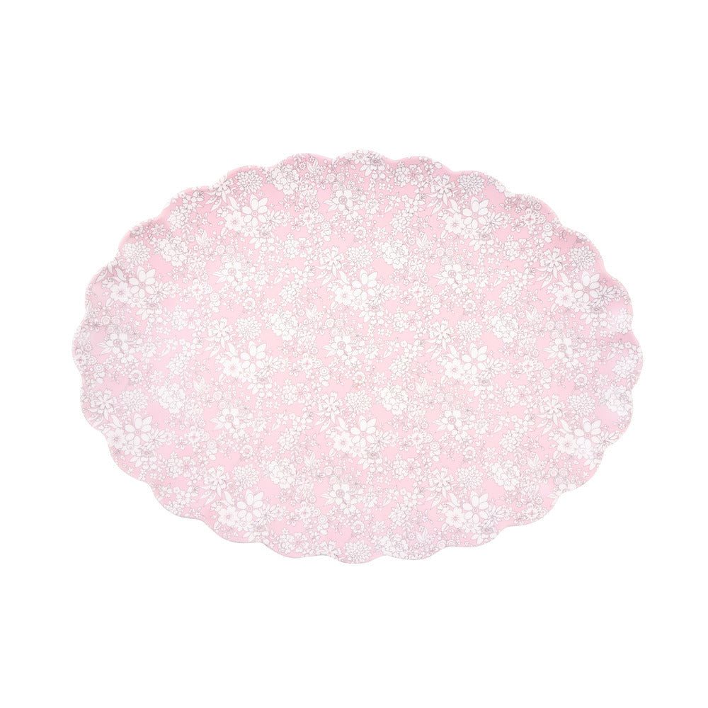 Plato ovalado reutilizable S - jardín de flores Liberty