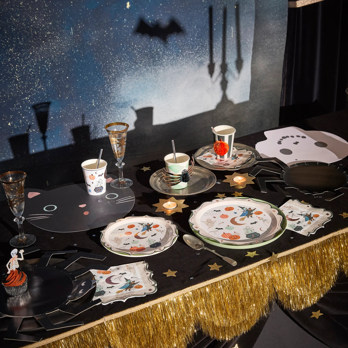 Servilletas Halloween borde decorado - pequeñas