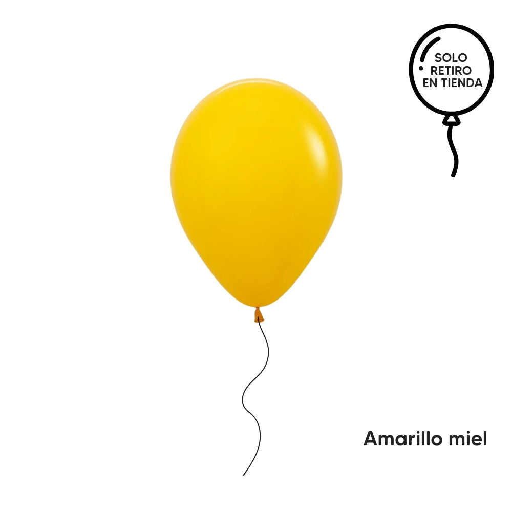 Globo 30cm inflado con helio - amarillos y tierras (elige un color)