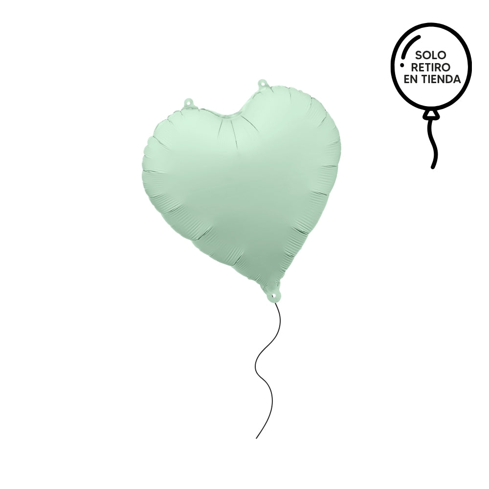 Globo corazón inflado con helio - elige un color