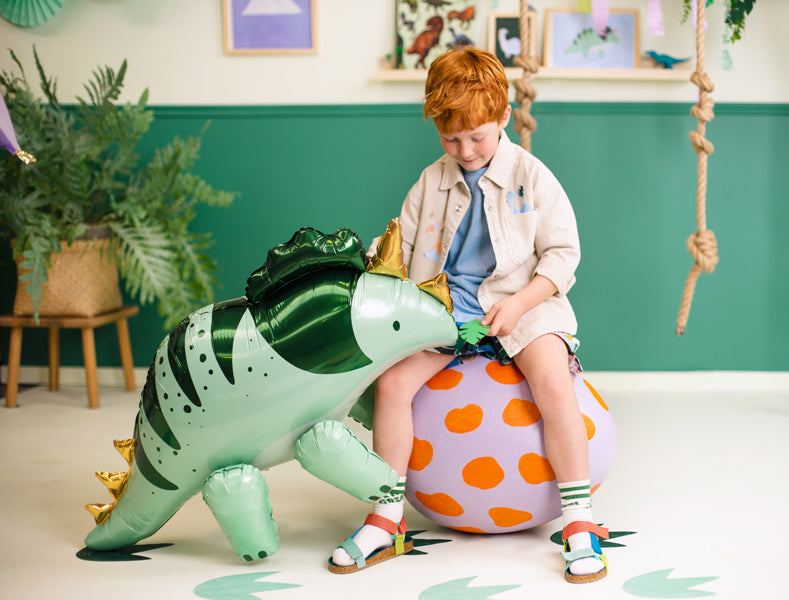 Globo metalizado - triceratops de pie