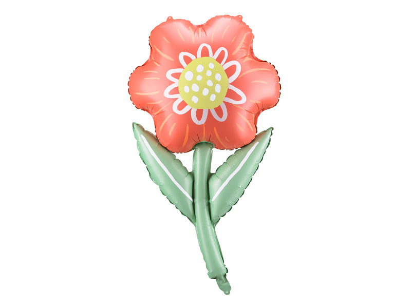 Globo metalizado - flor con tallo