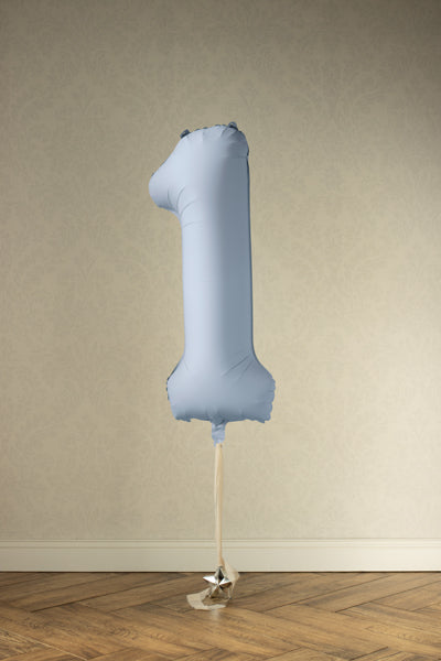 Globo metalizado 1 - 86cm celeste mate