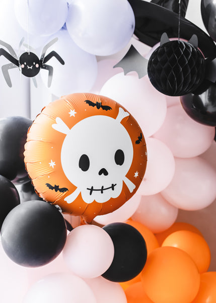 Globo metalizado redondo - calavera