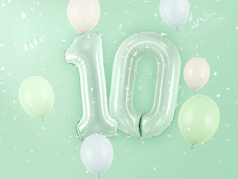 Globo metalizado 0 - 72cm verde menta