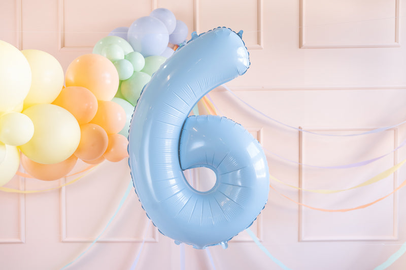 Globo metalizado 6 - 72cm celeste