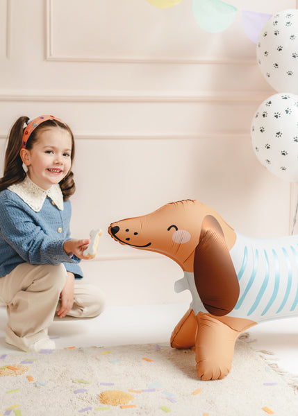 Globo metalizado - perrito salchicha