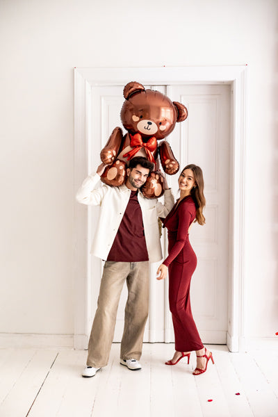 Globo metalizado - oso café
