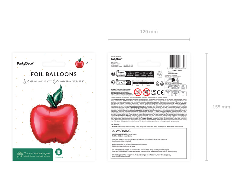 Globo metalizado - manzana