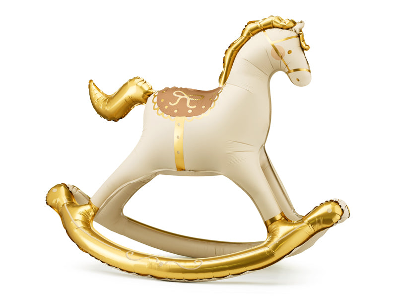 Globo metalizado - caballo balancín