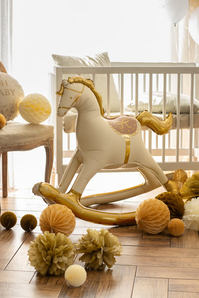 Globo metalizado - caballo balancín