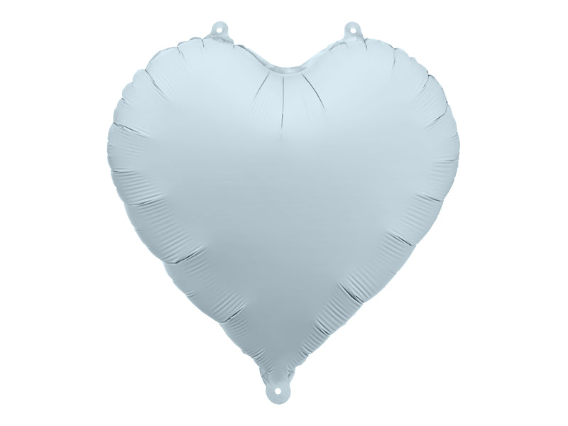 Globo metalizado - corazon pequeño celeste