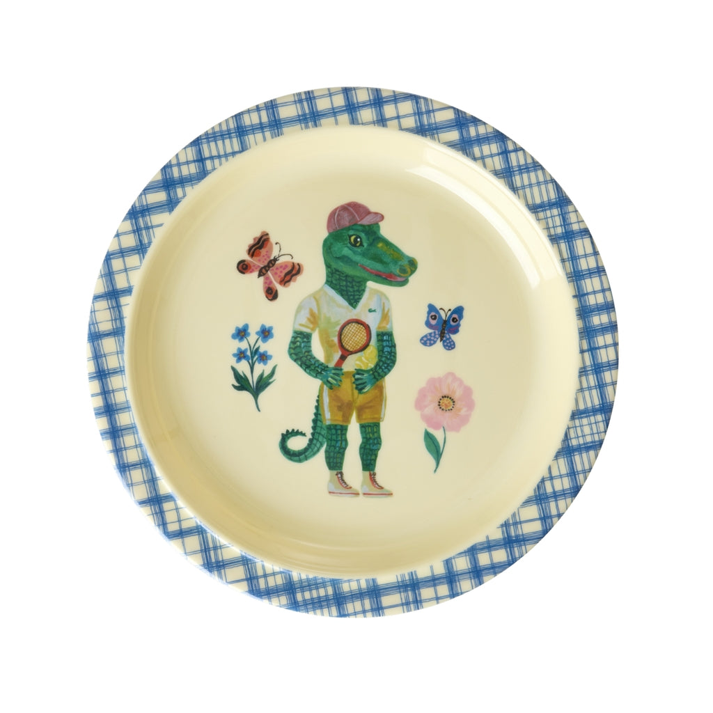Plato melamina niños - Nathalie Lété azul