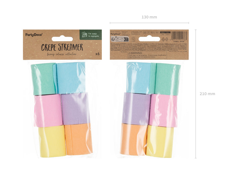 Rollos papel crepé - arcoiris
