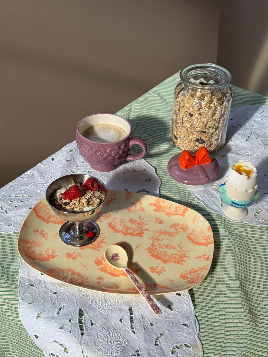 Plato de melamina rectangular - toile de jouy