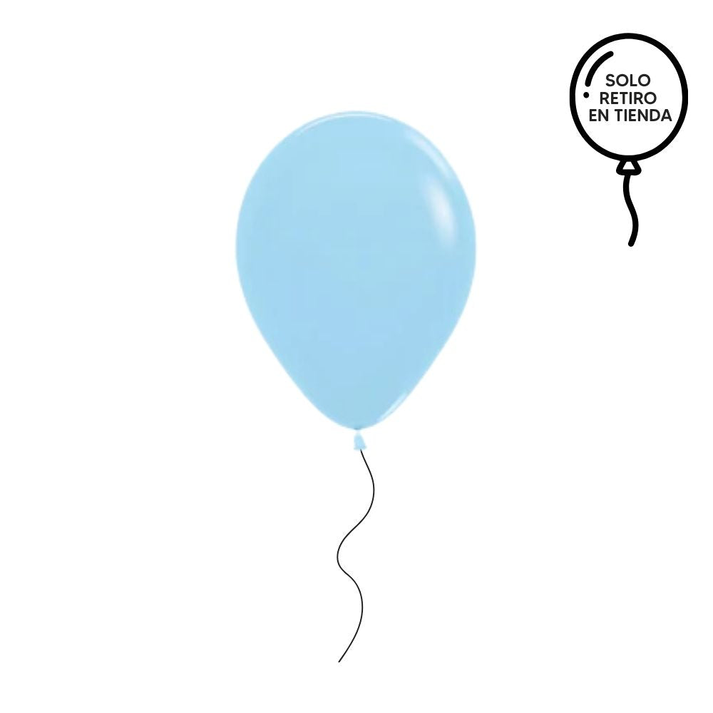 Globo 30cm inflado con helio - azules (elige un color)