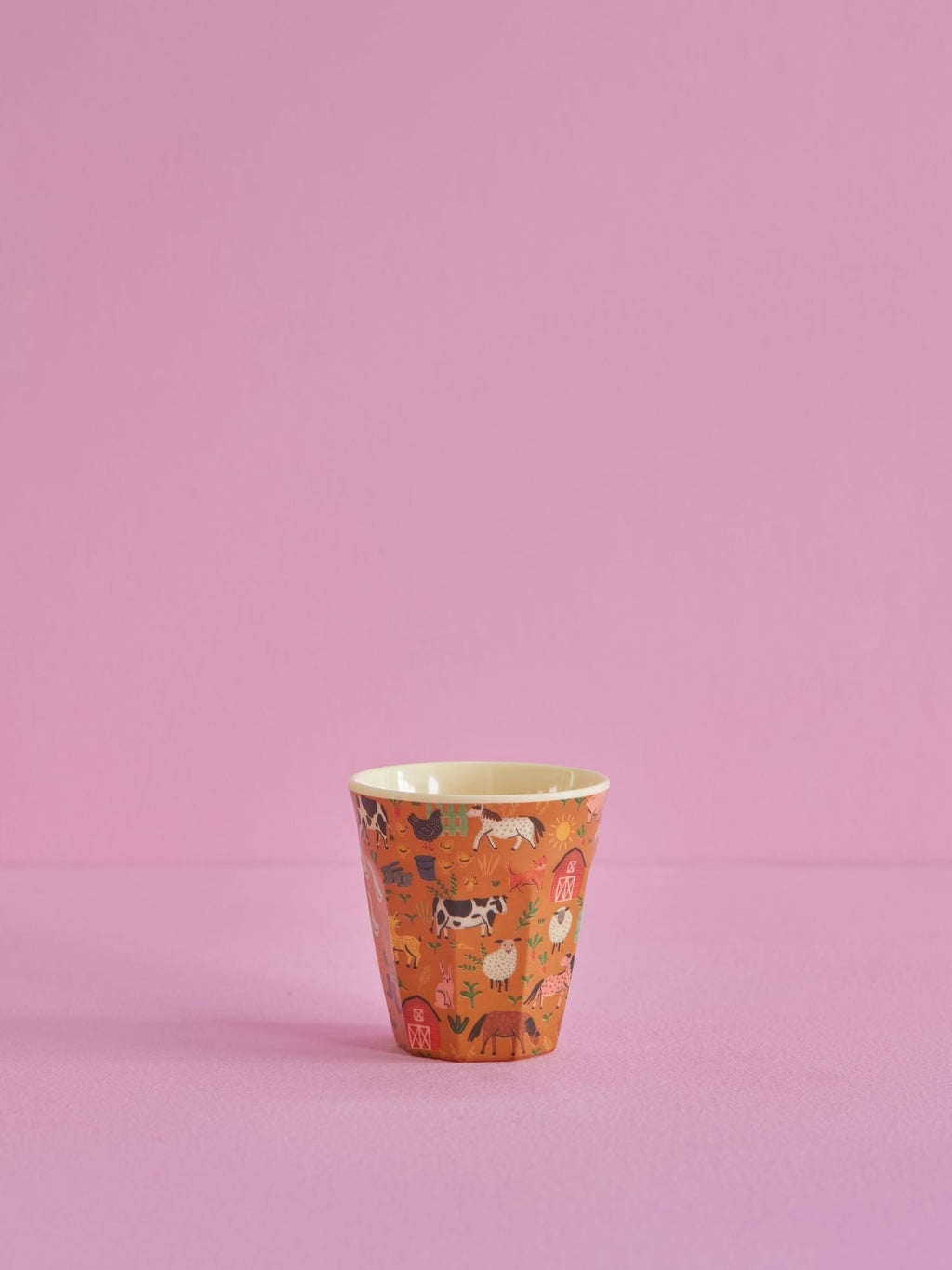Vaso de melamina - animales de la granja