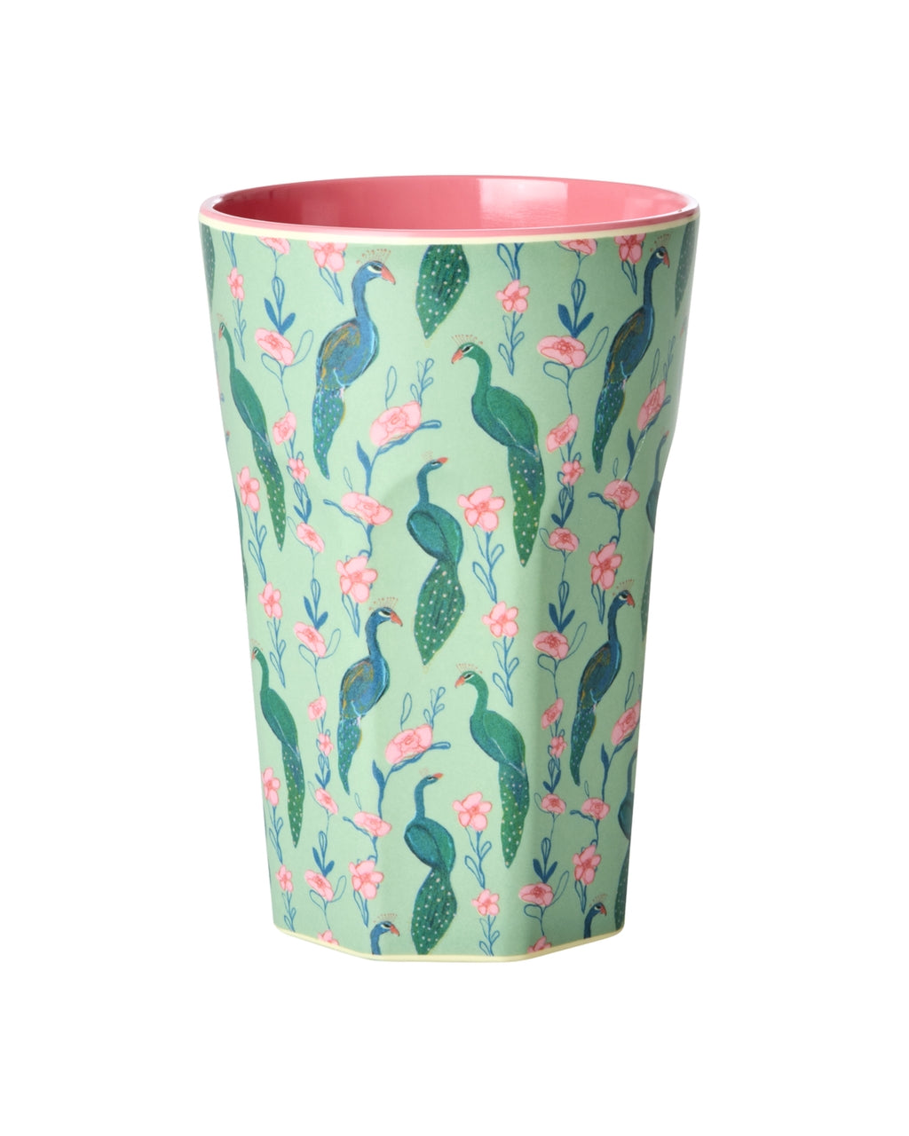 Vaso de melamina alto - pavo real turquesa