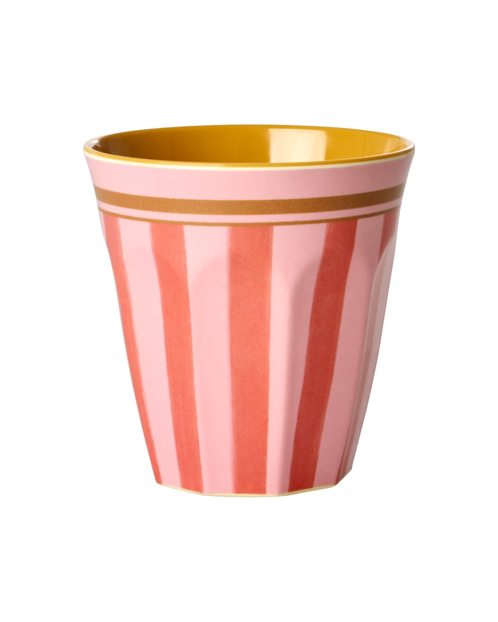 Vaso de melamina - rayas rosado y coral