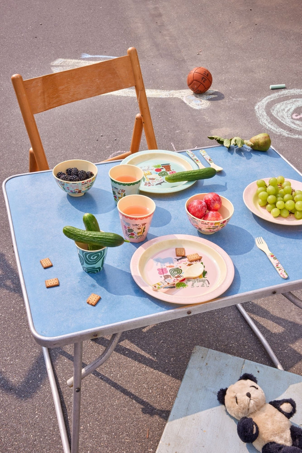 Vaso de melamina - collage animales rosado