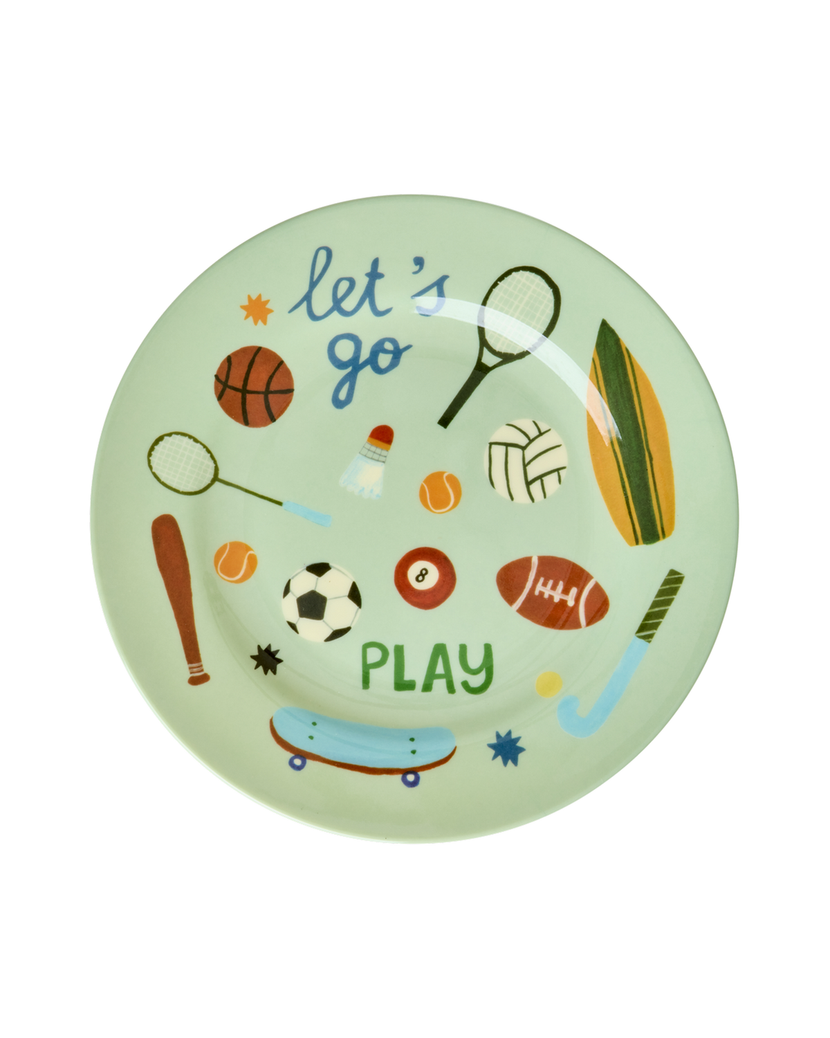 Plato de melamina redondo - deportes