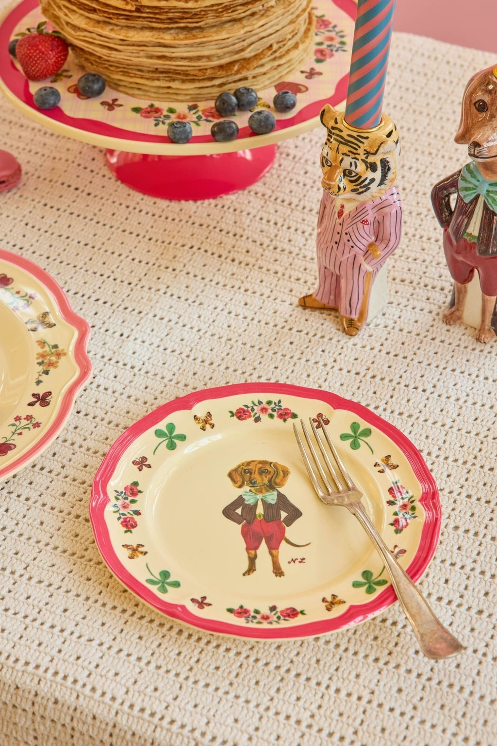 Plato entrada melamina vintage - Nathalie Lété II perrito