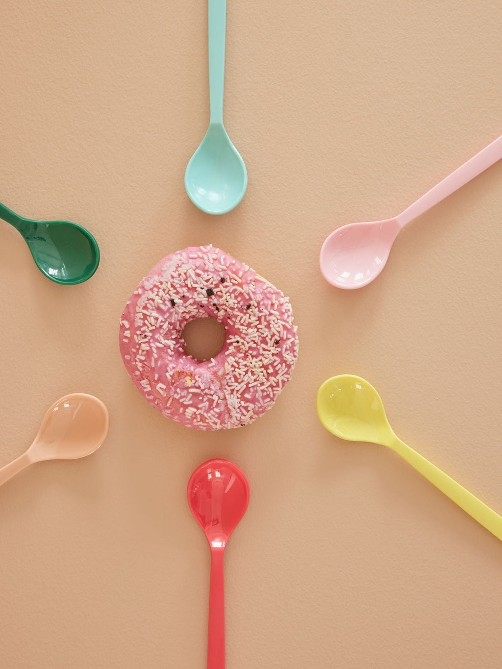 Pack 6 cucharas melamina - colores de baile