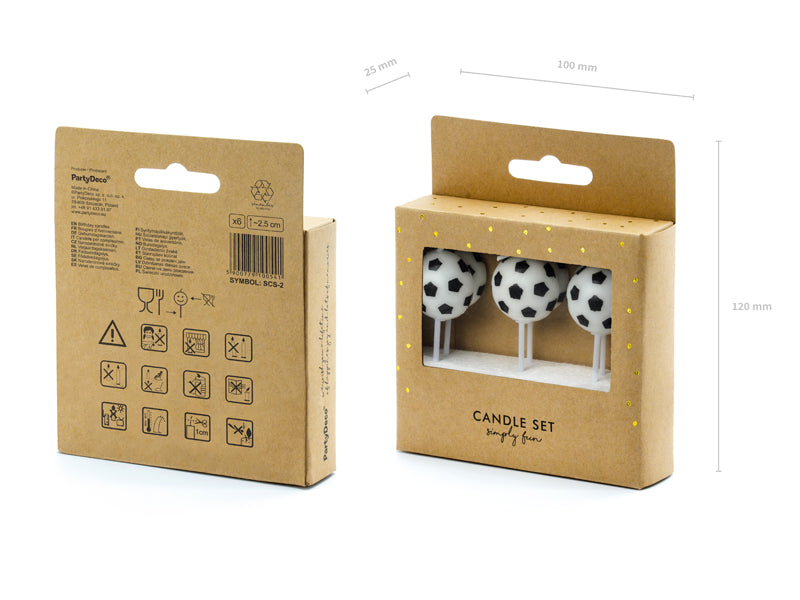 Velas pelota de fútbol