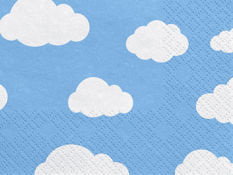 Servilletas celestes con nubes - grandes