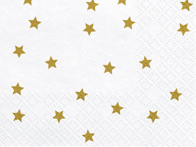 Servilletas blancas con estrellas - grandes