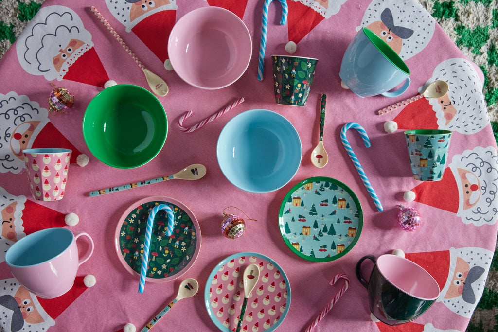 Plato de postre de melamina - gnomos en el bosque