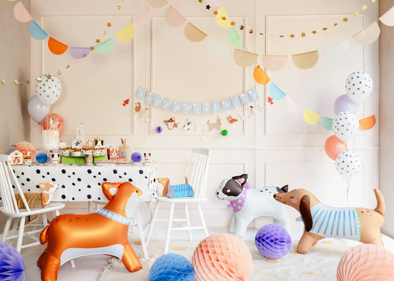 Decoraciones de honeycomb balls - perritos