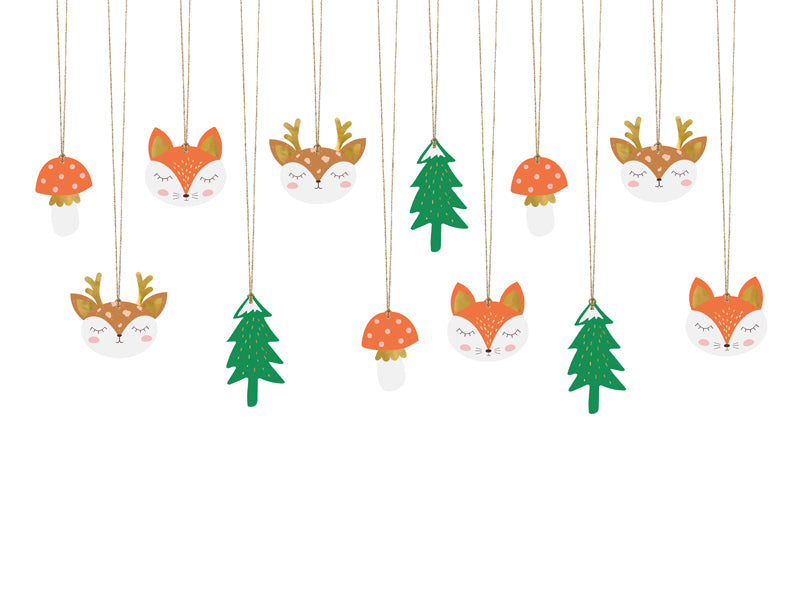 Tarjetas para regalos - Bosque (12 unidades)