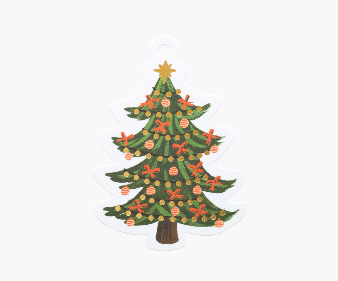 Tags para regalo - árbol de Navidad (8 unidades)