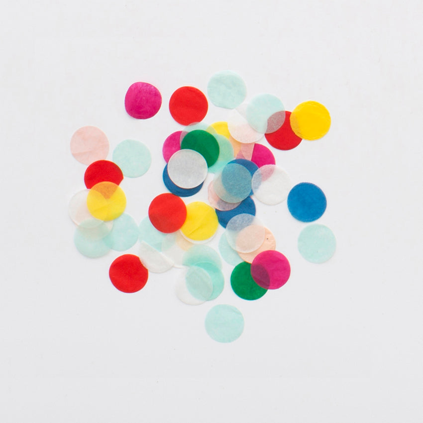 La clásica "charla", pero en la versión refinada de confetti Meri Meri. Ideal para decorar la mesa (sobre un mantel blanco se ve increíble !) o simplemente para lanzar al aire y celebrar ! En una combinación´n de colores fuertes, es el complemento ideal para cualquier celebración !