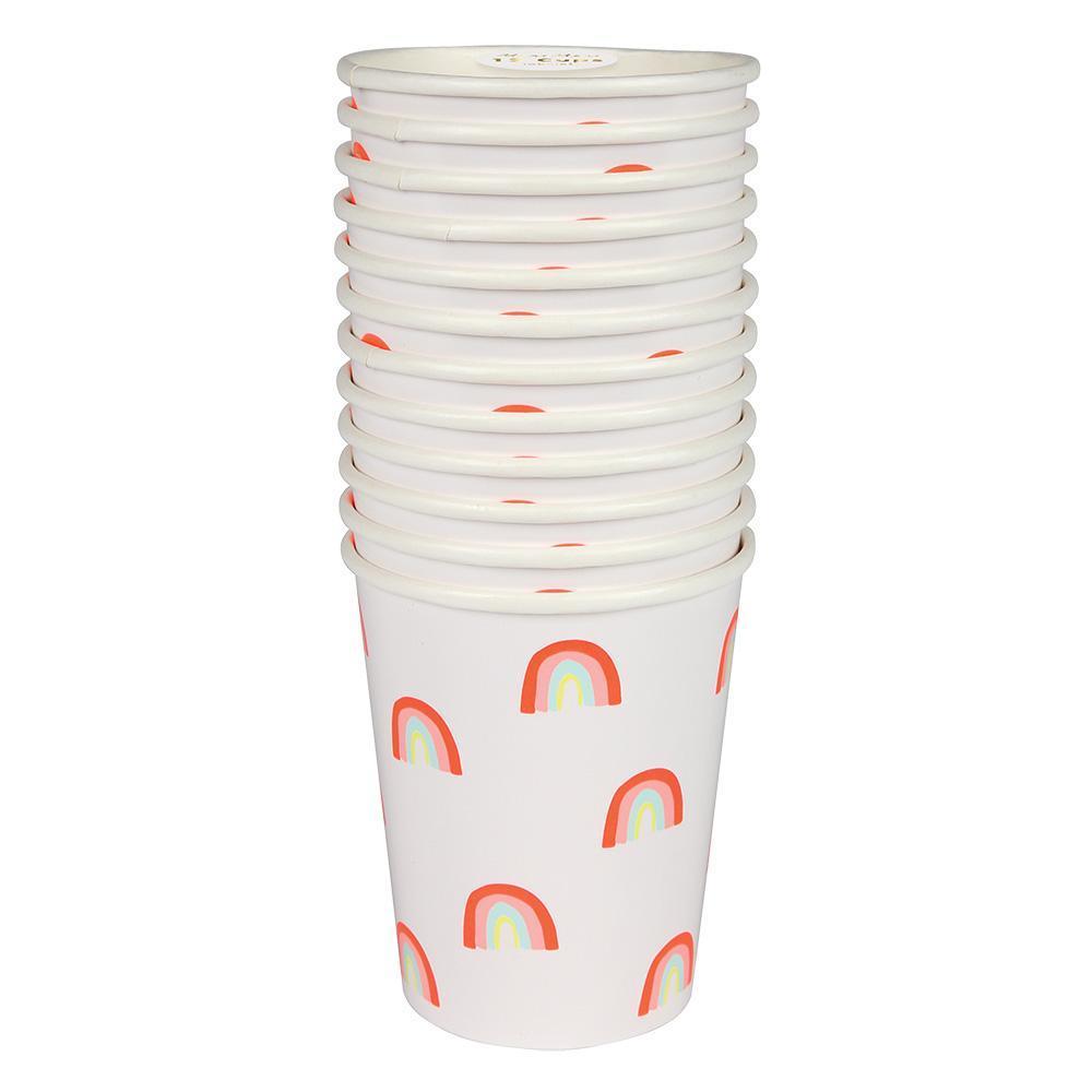 Vasos arcoiris acuarela
