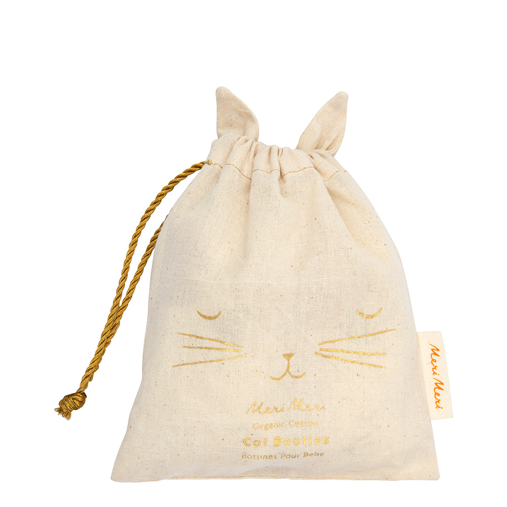 Zapatitos de algodón orgánico - gatos