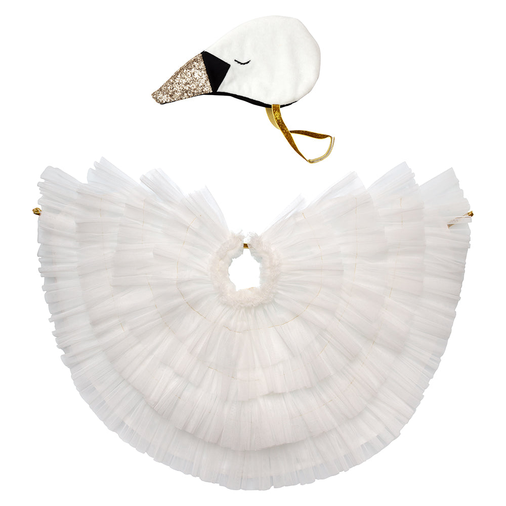 Disfraz capa y tocado - Cisne