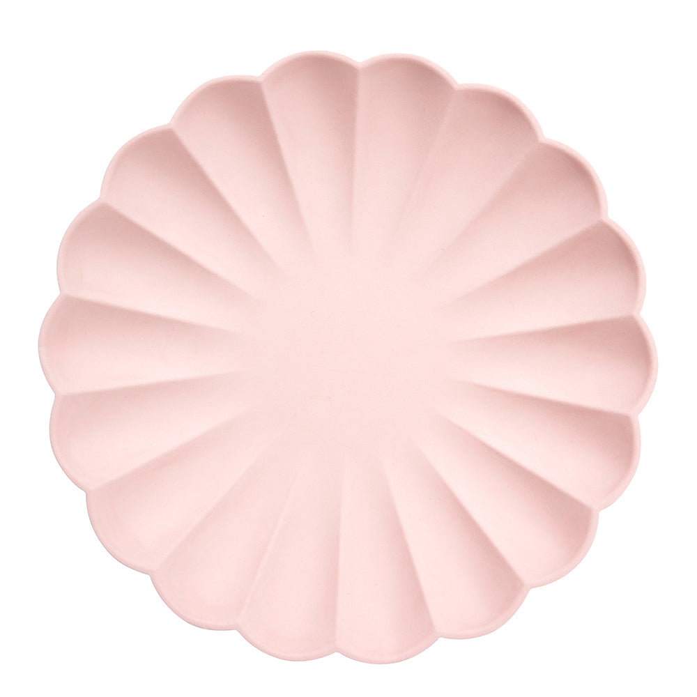 Simply Eco platos rosado pálido - grandes