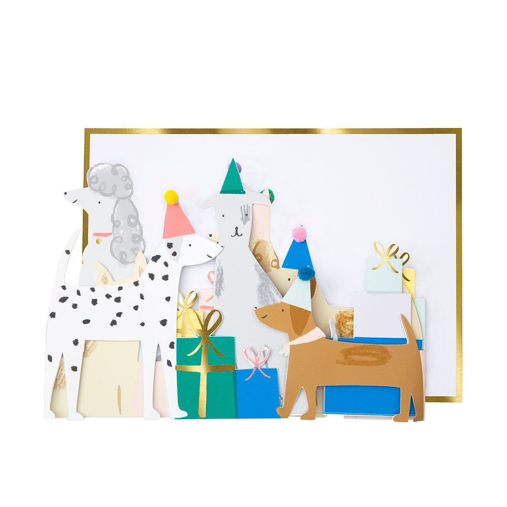 Tarjeta - acordeón perros