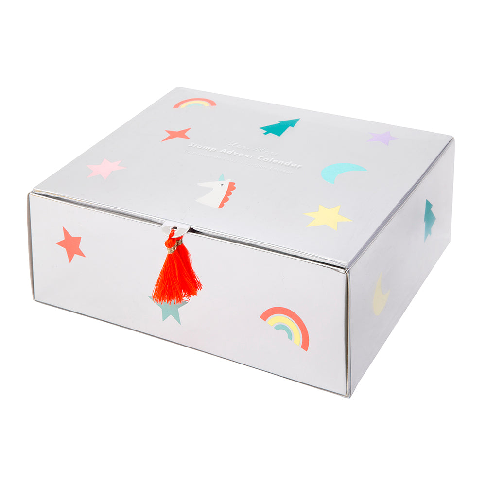 Calendario de adviento - timbres Unicornios